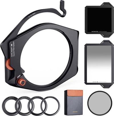 K&F Concept Filtrerkit 95mm CPL Filter + 100x100mm ND1000 Filter + Filterhouder + 4x Filter Adapterring 67/72/77/82mm