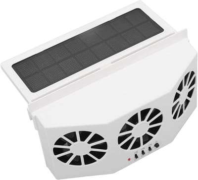 Autokoeler op Zonne-energie, ABS-materiaal, Energiezuinige Autoventilator met 3 Ventilatoren voor Comfort op de Achterbank