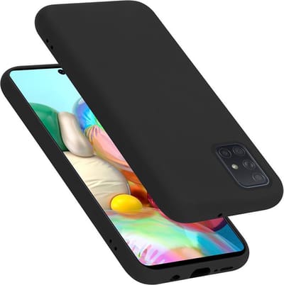 Cadorabo Hoesje geschikt voor Samsung Galaxy A51 4G / M40s in LIQUID ZWART - Beschermhoes gemaakt van flexibel TPU silicone Case Cover
