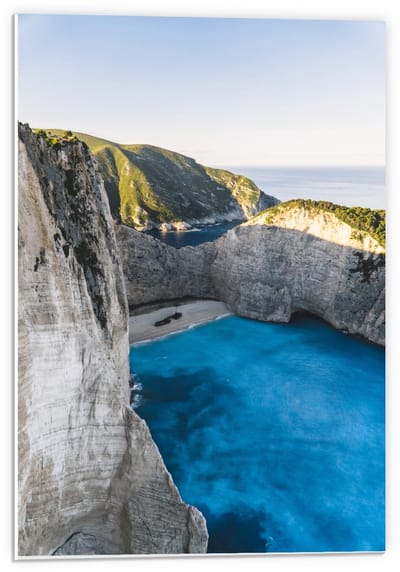 Forex - Navagio Beach - Zakynthos - Griekenland - 40x60cm Foto op Forex
