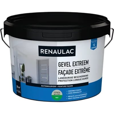 Renaulac Gevel Extreem Muurverf - Mat - Lichtgrijs - 2,5l