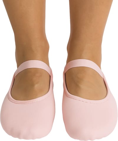 Balletschoenen meisje | Roze | "Eleve" | Balletschoen meisje | Met GRATIS satijnen schoenzakje | Hele zool | Elastisch canvas | Balletschoentjes voor kinderen | Maat 30