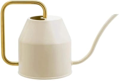 Metalen Gieter - Plantengieter Tuingereedschap - Planten Water Geven - Ergonomisch Handvat - 1.8 Liter - Wit Groen