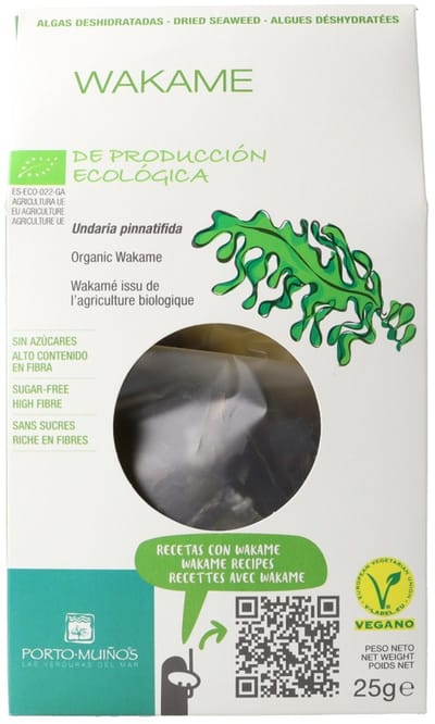 Porto Muinos Wakame vlokken bio 25 Gram