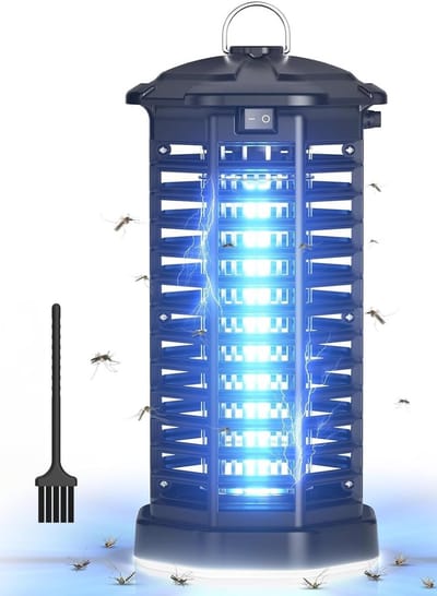 Anti-muggenlamp met UV-licht en ledverlichting - Elektrische vliegendoder voor binnen en buiten - 15W met 4200V vliegenbescherming