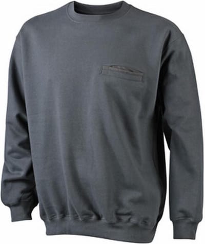 James and Nicholson Heren Ronde Zak Sweatshirt (Grafiet)