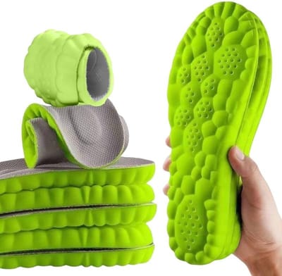 Daity 4 paar - Unisex inlegzolen - U-vormige inlegzolen van traagschuim - ultrazachte 4D-cloud inlegzolen - anti-vermoeidheid - schokabsorptie en verlichting van voetpijn (maten 41-42 - kunnen op maat geknipt worden).