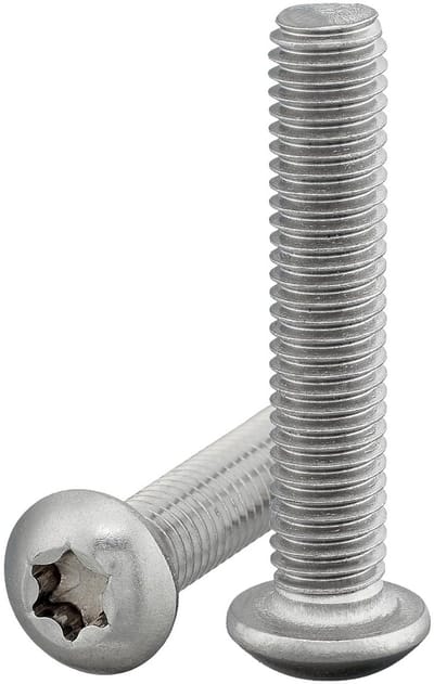 Lens Head Screw with Hexagon/Torx (ISR, TX) According to Standard: ISO 7380-1 Stainless Steel A2 V2A Full Threaded - ShopVlot