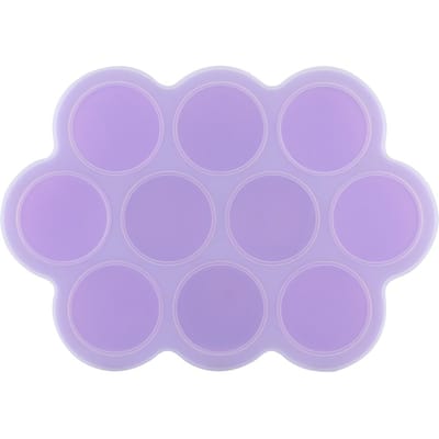 Siliconen Diepvriesbakje voor Voedsel 10 Vakjes Herbruikbaar Bakje met Deksel voor Zelfgemaakte Babyvoeding(Paars ) paars