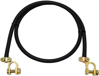 Accukabel Massakabel - Stroomkabel Aardingskabel - Auto Elektronica - DIN Gecertificeerd Koper - 50cm 25mm² - Zwart