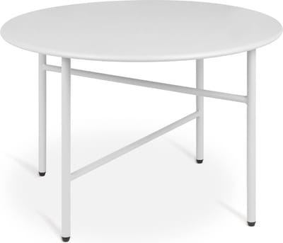bomoe Finn Ronde Bijzettafel Metaal Wit 53 cm Tafelblad Krasbestendig Stabiel, Lichtgewicht Salontafel Binnen & Buiten