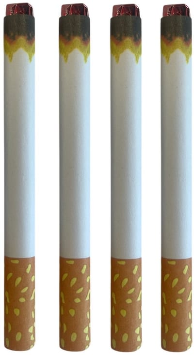 4x Gloeiende nep sigaretten - Fopartikelen roken - fun - carnaval