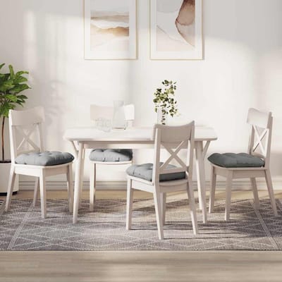 vidaXL - Zitkussens - 4 - st - Stof - Wolkgrijs - 40 - x - 40 - x - 12 - cm