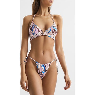 Reiss Audrinna-swirl Bikini Top — Multicolor Size: 10 | Bikinis Outlet | Dames |