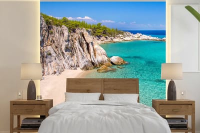 Behang - Fotobehang Zee - Strand - Zomer - Breedte 300 cm x hoogte 300 cm