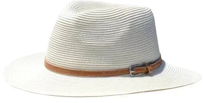 Bella Fedora – Zonnehoed Dames UV Werend House of Ord - Maat: L-XL: 61 cm - Ivory/Ivory