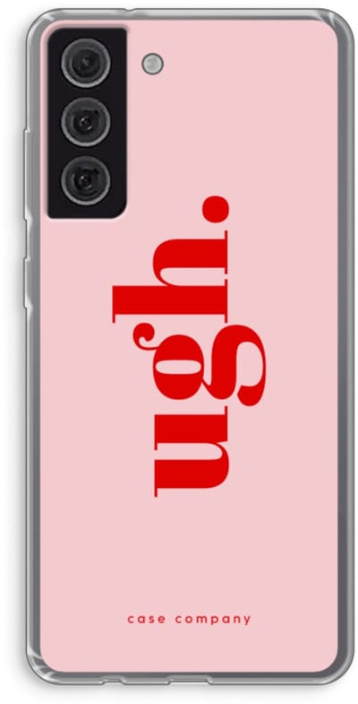 Case Company® - Hoesje geschikt voor Samsung Galaxy S21 FE hoesje - Ugh - Soft Cover Telefoonhoesje - Bescherming aan alle Kanten en Schermrand