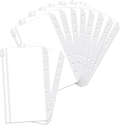 A6 Waterdichte Ringbanden met 15 Compartimenten en Transparante Zakken voor Documenten, School, Kantoor en Budgetplanning