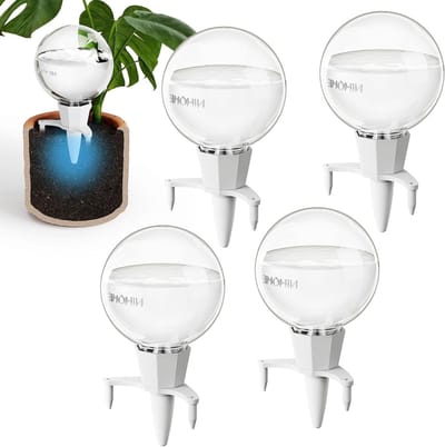 Zelfwaterende Globes - Plantenverzorging - Planten water geven - Set van 4 - 20 cm hoog - Transparant