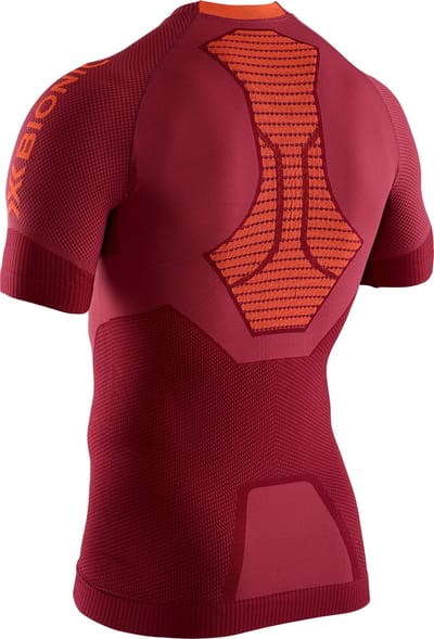 X-Bionic Invent 4.0 Hardloopshirt Korte Mouw Heren - Teal Blue/Kurkuma Oranje - Maat L