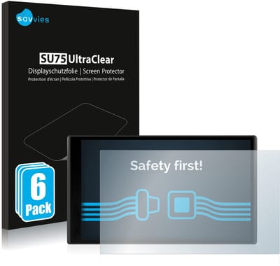 Savvies - Screenprotector voor Garmin DriveSmart 61 LMT-D - Folie Beschermfolie transparant 6 Stuks