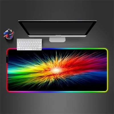 RGB muismat - Verlicht bureau pad - Gaming kantoor - 14 lichtmodi - 800x300x3mm - Meerdere kleuren