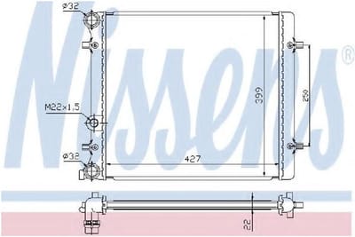 Motorkoeler - Auto Radiateur - Motor Koelen - Handgeschakelde Transmissie - 427 x 399 x 22 mm - Zilver