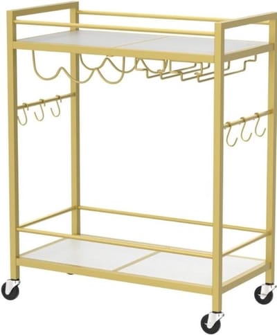 Hoppa! - Serveerwagen - 60x33x83 cm - Metaal met Kunststof Ondersteuning