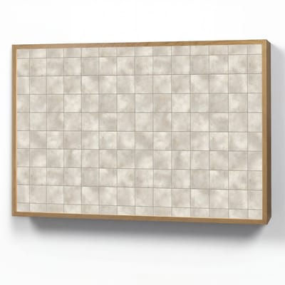Wandlamp 100x70 cm - Oplaadbaar - Tegels - Natuurlijk - Grijs - Wandlampen binnen woonkamer - Slaapkamer lamp - Decoratieve nachtlamp - Vloerlamp draadloos