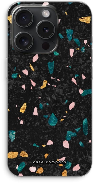 Case Company® - Hoesje geschikt voor iPhone 15 Pro hoesje - Terrazzo N°10 - Soft Cover Telefoonhoesje - Bescherming aan alle Kanten en Schermrand
