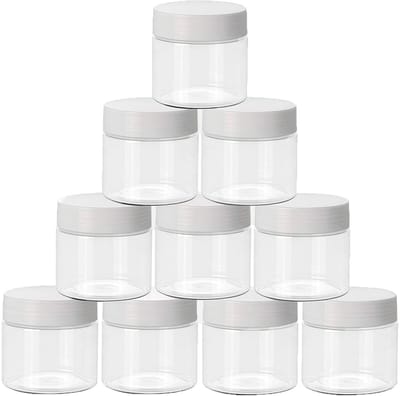 Dailygoods- Monsterpotten 10 stuks - 30ml/1oz - Doorzichtige Plastic - Navulbare Cosmetische Containers - Schroefdeksels - Lichtgewicht en Compact - Cosmetische Potjes