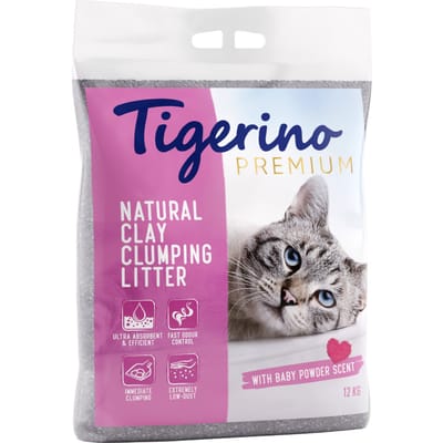 2x12kg Babypoedergeur Tigerino Premium Kattenbakvulling Klei