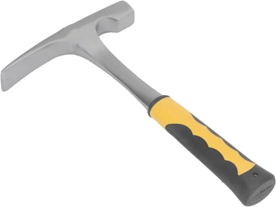 Rotshamer - geologische hamer - hoge hardheid - roestvrij - antislip - koolstofstaal - duurzaam - splijten - gepolijste punt - rubber - rock pick hamer - platte kop - geschikt voor geologie - groen.