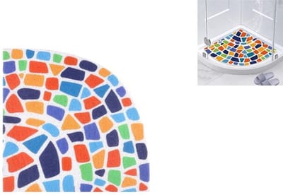 Waaiervormige badmat - Badmat - Badmatten - Badmat Antislip - Badmat Antislip voor in bad - Badmat 60X60CM - Transparant
