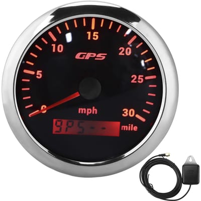 3,3 inch GPS Snelheidsmeter 0-30 MPH H Snelheidsmeter Kleurrijke Achtergrondverlichting IP67 Waterdicht voor Auto Camper Boot Jacht