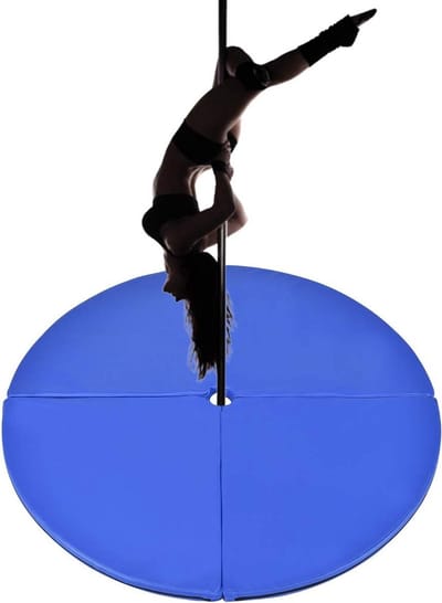 Opvouwbare dansbeschermmat met hoge dichtheid, veiligheidscrasmat voor paaldansen, 150 cm doorsnede