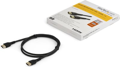 StarTech.com HDMI 2.0-kabel - Premium 4K 60Hz High Speed HDMI-snoer met Ethernet - Voor computermonitor of tv (RHDMM1MP) - HDMI met Ethernet-kabel - 1 m