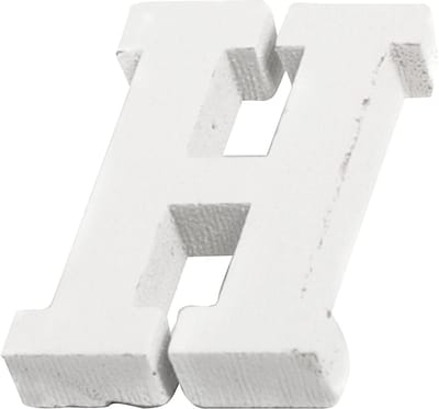 ARTYFETES - Kleine houten letter h wit 5 cm voor feestdecoratie