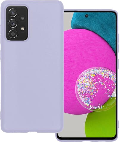 Hoesje Geschikt voor Samsung Galaxy A52s 5G - Sterk & Shockproof - Hoes Cover - Siliconen Case - Lila
