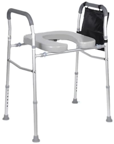 Mosh Stories Toiletverhoger met Handgrepen – Verstelbare Toiletstoel - Antislip Armleuningen en Extra Stabiliteit - tot 136 kg