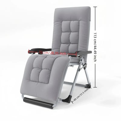 Opvouwbare ligstoel met hoofdsteun - Ergonomisch en comfortabel - Voor binnen en buiten