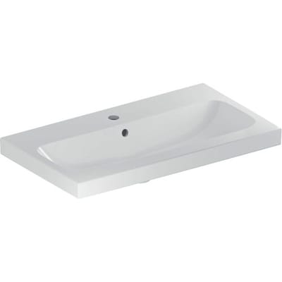 Geberit iCon Light washbasin 75 cm shortened projection with tap hole in the middle and overflow 501.842.00.1