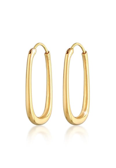 Elli PREMIUM Dames Oorbellen Dames oorringen Ovaal Elegant Tijdloos Basic in 925 Sterling Zilver