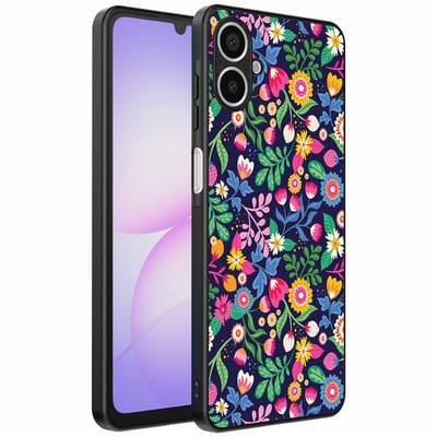 Geschikt voor Samsung Galaxy A07 Telefoonhoesje met bloemen opdruk - TPU backcover case flower design - Smartphonica geschikt voor Samsung Galaxy A07
