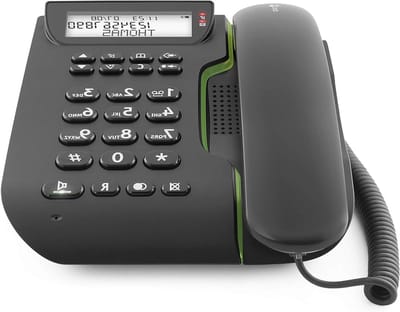 Vaste Telefoon - Huistelefoon - Thuis Bellen - Groot Toetsenbord - 24 cm - Zwart
