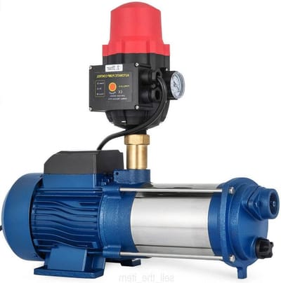 Centrifugaalpomp RVS - Huiswaterpomp Tuinpomp - Watervoorziening Vergroten - Met Drukschakelaar - 160 L/min - Blauw