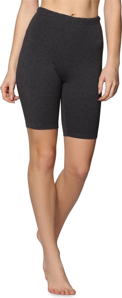 Bellivalini BLV-BLV50-157-LE Dames Leggings - Sport - Vrijetijdsbroek - Kort - Katoen - Sporbroek - Yogabroek - Donker Gemêleerd - S