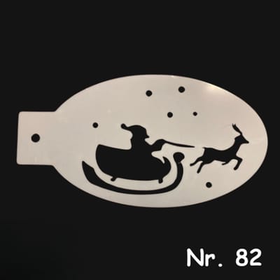 Schminksjabloon - Kerstmis (nr. 82) - 12cm