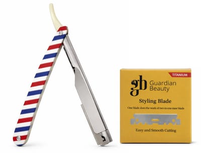 Guardian Beauty Scheermes - Roestvrij Staal - Shavette - Met 100 stuks GB Titanium Halve Mesjes