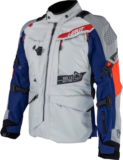 Leatt ADV MultiTour 7.5 Royal Lichtgrijs Blauw Rood Waterdichte Textieljas - Jas